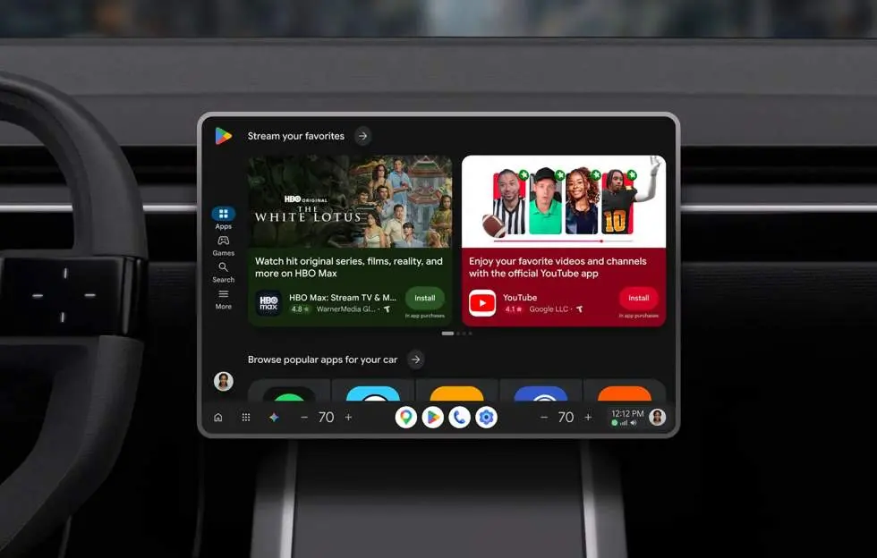 Google își reînnoiește Play Store pentru Android Automotive