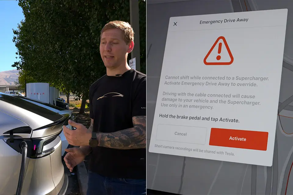 Tesla lansează „Emergency Drive Away”: Plecarea rapidă de la stația de încărcare, în caz de urgență